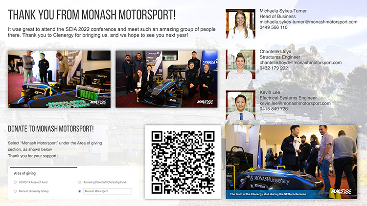 Monash Motorsport Update
